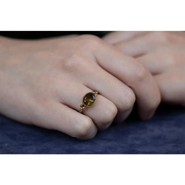 Zultanit Taşlı Gümüş Otantik Set - Resim 4