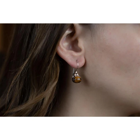 Kaplan Gözü Gümüş Otantik Set - Resim 3