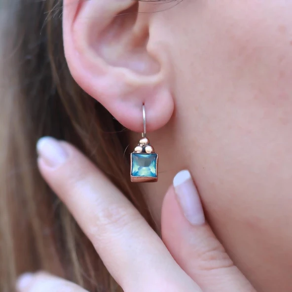 Aqumarin Taşlı Otantik Set - Resim 4