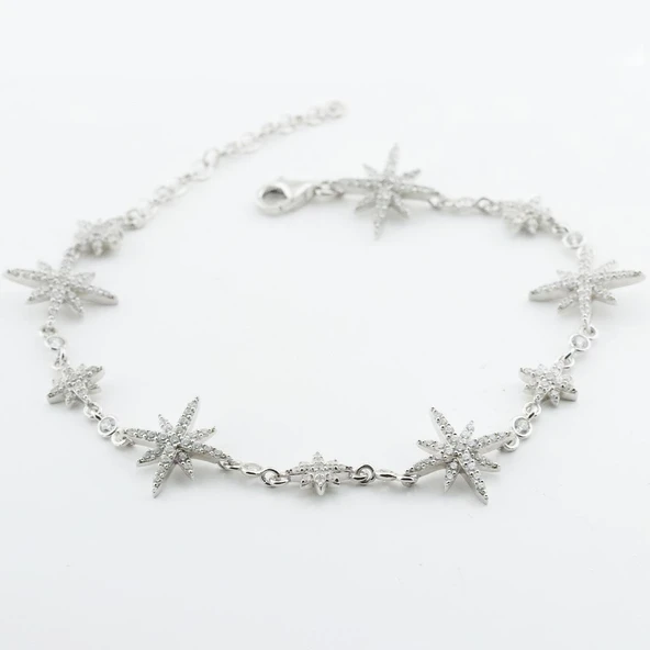 Kutup Yıldızı Gümüş Bileklik - Resim 4