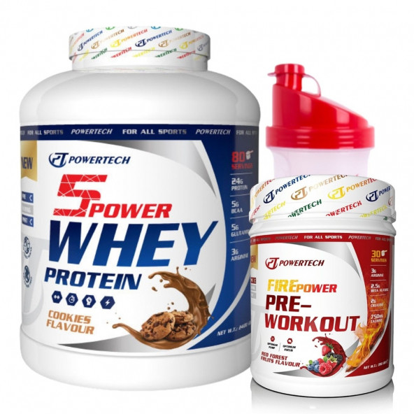 Powertech 5Power Whey Protein Tozu 80 Servis - FirePower Pre-Workout