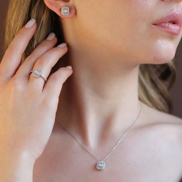 Baget Kesim Gümüş Set ürün görseli