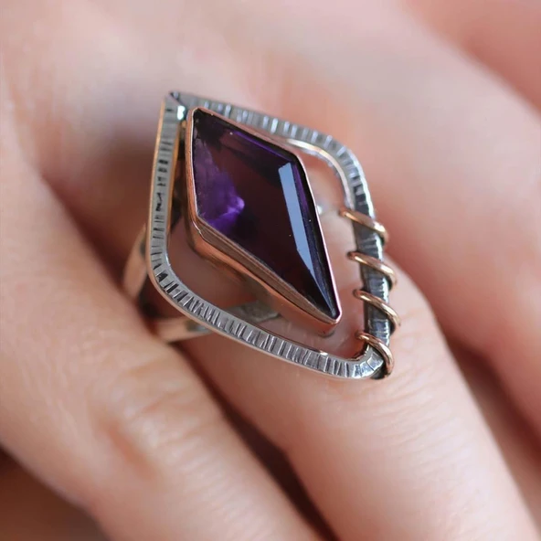 Ametist Taşlı Otantik Tasarım Set - Resim 2