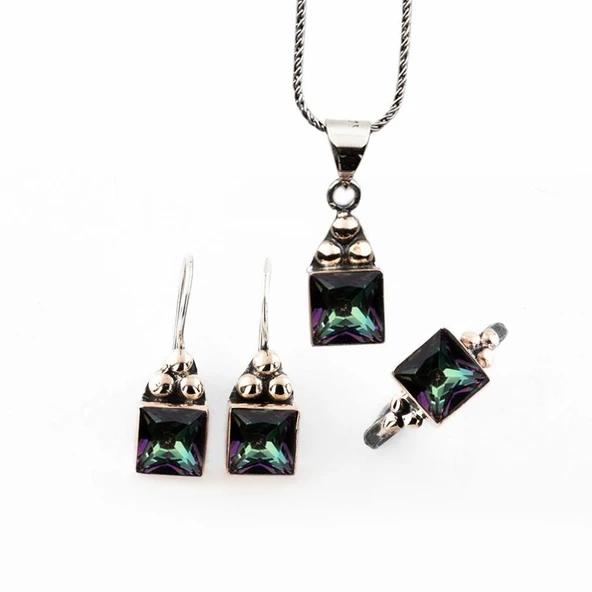 Mistik Topaz Gümüş Otantik Set ürün görseli