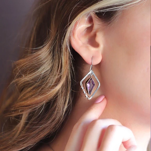 Ametist Taşlı Otantik Tasarım Set - Resim 4