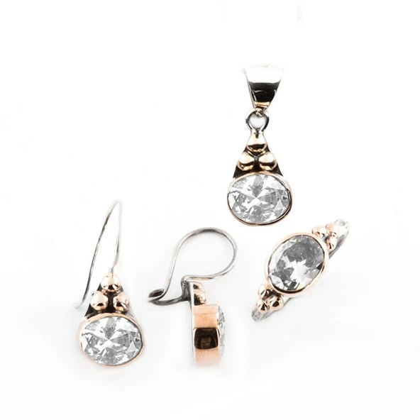 Zirconia Gümüş Otantik Set - Resim 4