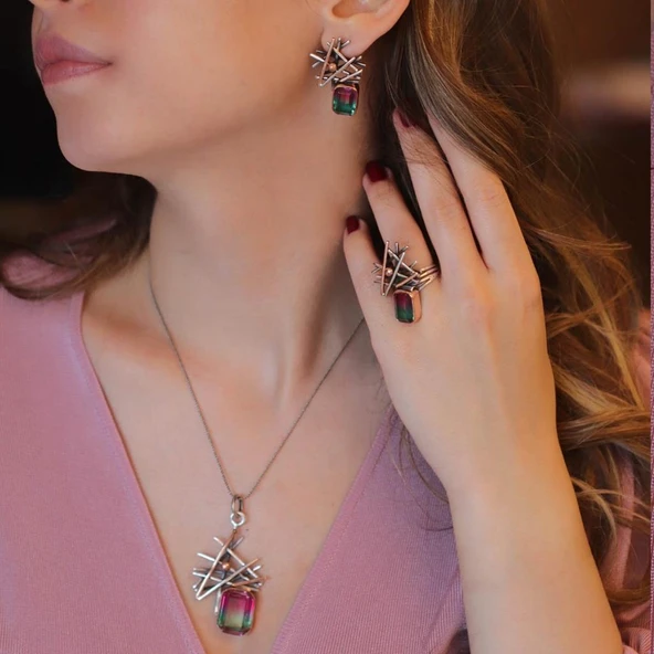 Mistik Taşlı Otantik Tasarım Set ürün görseli 1