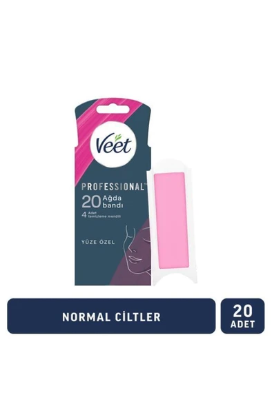 Veet Professional Sir Ağda Bandı Yüz Bölgesi Normal Ciltler 20'li