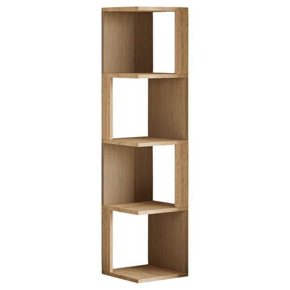 Herry Köşe Kitaplık – Dekoratif Raf Ünitesi, Modern Kütüphane - 3