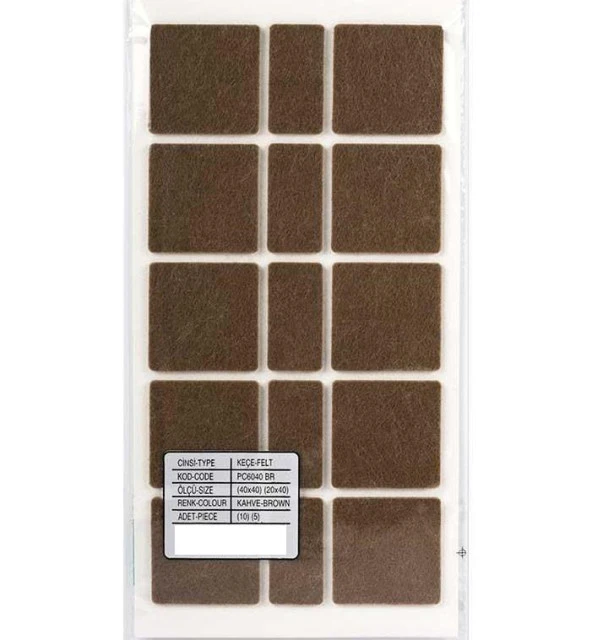 Gürçay Mobilya Altı Zemin Koruyucu Keçe 40*40mm