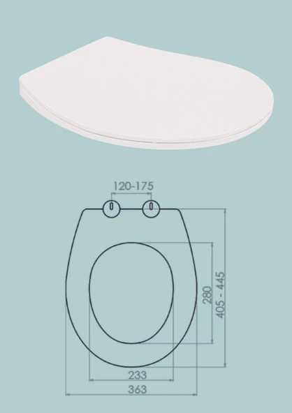 Karen Banyo Slim Smart Thermoplast Yavaş Kapanan Klozet Kapağı 0302 - 2