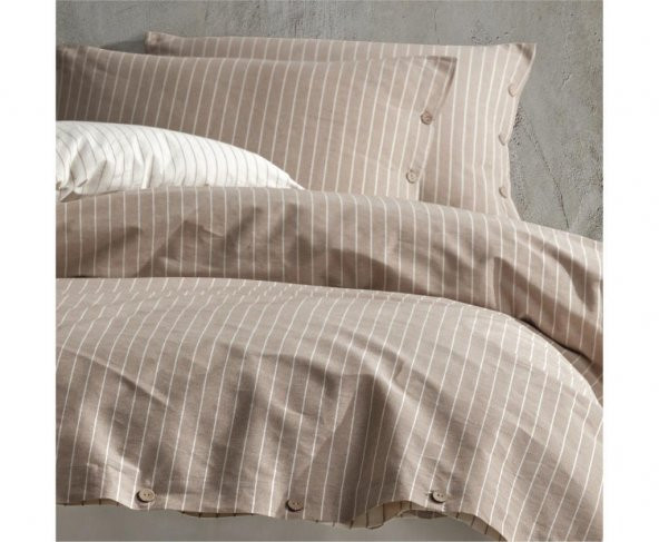 Clasy Butik Native Serisi Çift Kişilik Nevresim Takımı Norma v1 Kahve - Resim 2