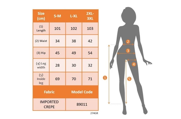 Kadın Yüksek Bel Nervurlu Ithal Krep Pantolon - Resim 4