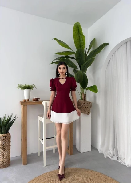 Safe Kalp Detaylı Elbise - Resim 6