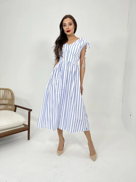 5486 ELBİSE-BALTİMORE ÇİZGİLİ - Resim 2