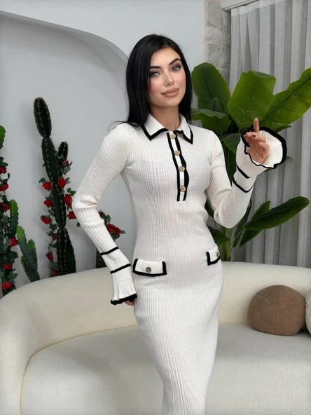 Wale Cep Detaylı Elbise ürün görseli