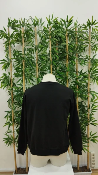 Erkek Uzun Kollu Bisiklet Yaka Milano Yazılı Iki Iplik Bluz - Resim 5