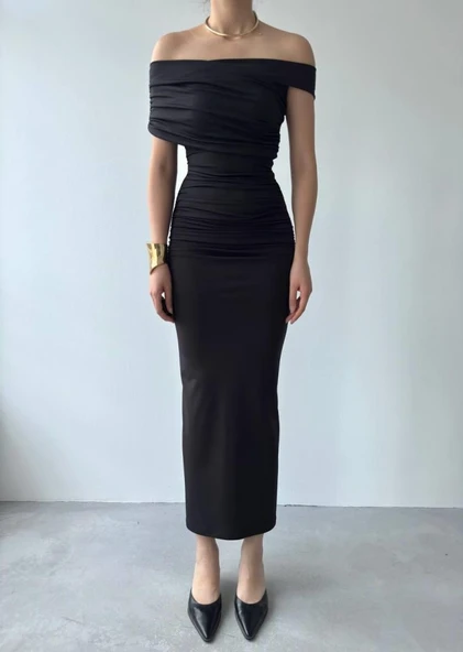 Dron Straplez Elbise - Resim 2