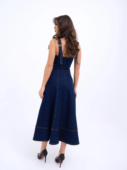 7090 KOT ELBİSE-MAVİ - Resim 2