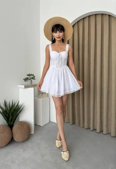 Lille Arkası Bağlamalı Elbise - Resim 5