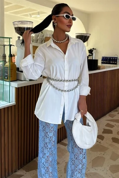 İçi Astarlı Dantel Pantolon 0081 - Resim 2