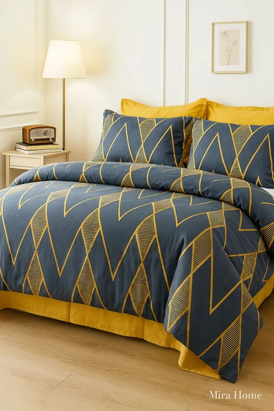 Çift Kişilik Pamuklu Nevresim Takımı Royal Baklava Desen - 2