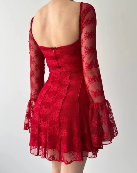 Evita Mini Elbise - Resim 9