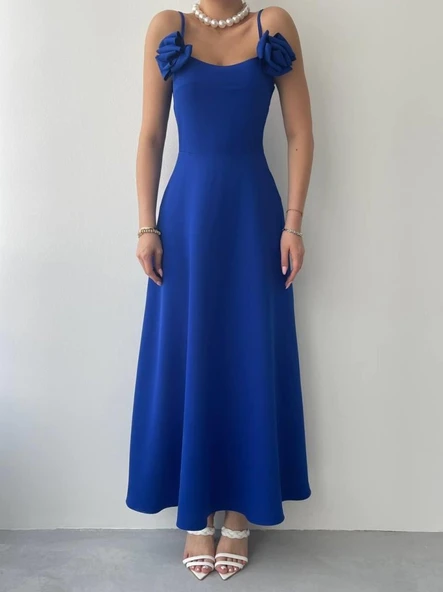 Matilda Gül İp Askılı Elbise - Resim 2