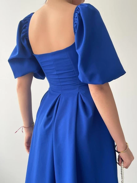 Benjamin Çan Etekli Midi Boy Elbise - Resim 4