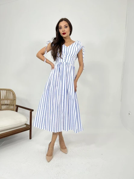 5486 ELBİSE-BALTİMORE ÇİZGİLİ - Resim 3