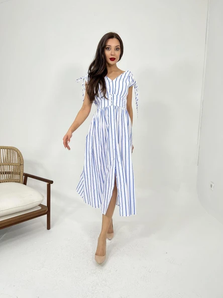 5486 ELBİSE-BALTİMORE ÇİZGİLİ - Resim 4