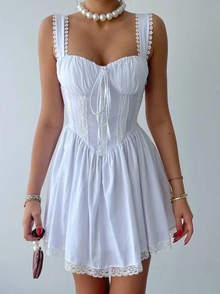 Lille Arkası Bağlamalı Elbise - Resim 2