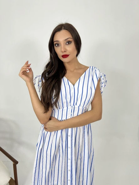 5486 ELBİSE-BALTİMORE ÇİZGİLİ - Resim 5