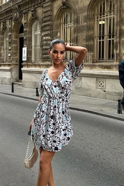 Lindsey Çiçek Desenli Elbise 2276-10 ürün görseli