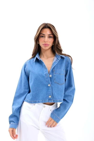 7367 KOT GÖMLEK-MAVİ ürün görseli