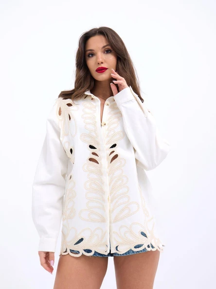 6956 GÖMLEK-BEYAZ - Resim 3