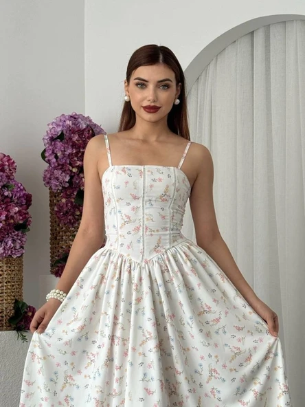 Pars İp Askılı Elbise - Resim 5