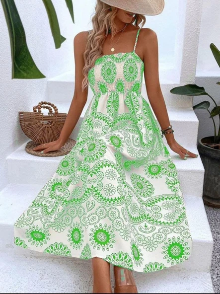 DİJİTAL BASKILI ELBİSE ürün görseli