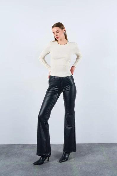 Uzun Kollu Body - Ekru - Resim 2