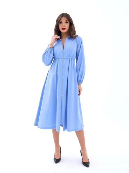 6966 ELBİSE-KOYU MAVİ - Resim 2