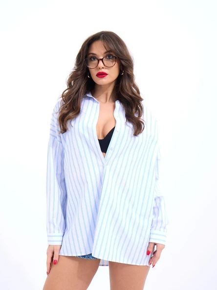 5213 GÖMLEK-LOS ANGELES ÇİZGİLİ ürün görseli