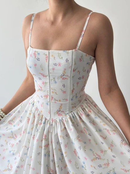 Pars İp Askılı Elbise - Resim 7