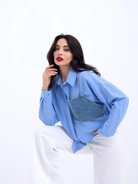 5419 GÖMLEK-KOYU MAVİ - Resim 4