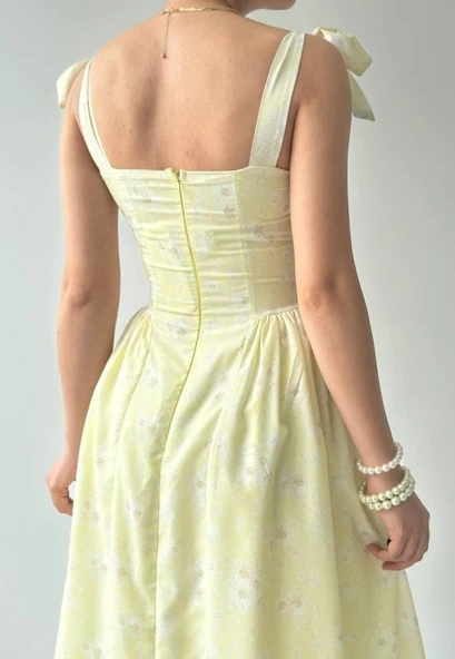 Khalesı Omuz Bağlamalı Elbise - Resim 8