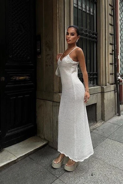 Artesmis Askılı Ajurlu Elbise 2773 - Resim 3