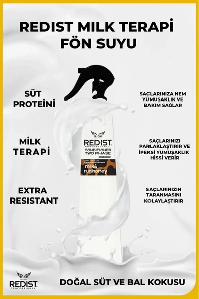 Redist İki Fazlı Milk Honey Fön Suyu 400 Ml - 5
