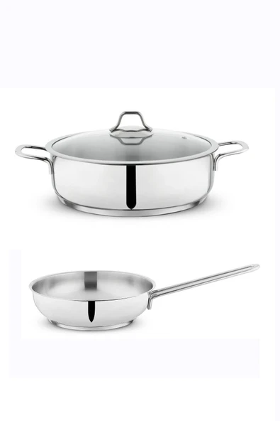 Held 28 CM Çelik Tencere Takımı Basık Tencere-Çelik Tava Sc ha fer ürün görseli