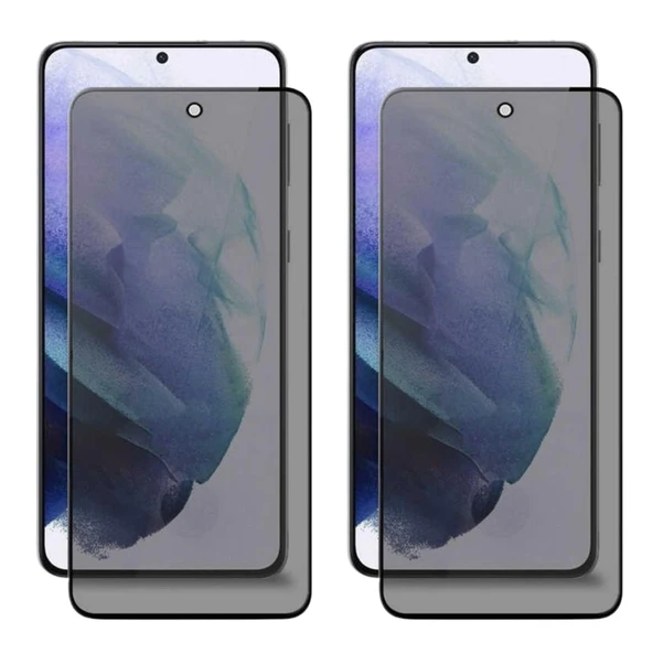 Samsung Galaxy S21 Uyumlu Tam Kaplayan Gizlilik Filtreli Mat Seramik Hayalet Ekran Koruyucu x2