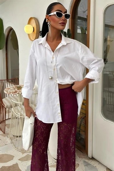 İçi Astarlı Dantel Pantolon 0081 - Resim 2