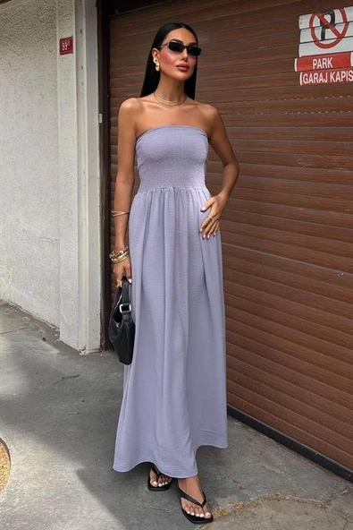 Göğsü Gipeli Straplez Elbise 2878 ürün görseli